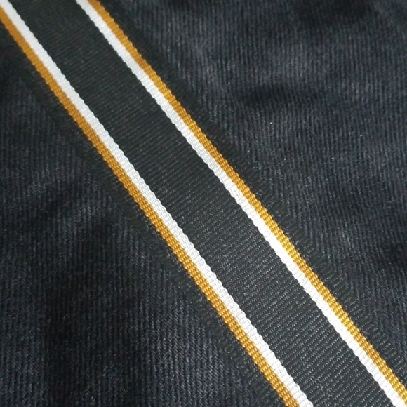 Topshop Black wide leg side stripe Moto Jeans - Picture 5 of 7